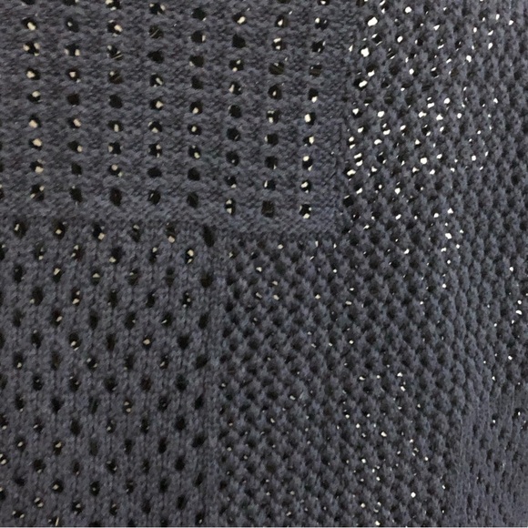 Christopher and Banks dark navy blue open knit sweater - Picture 3 of 8